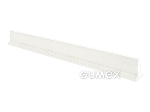 Plastový unašeč příčný potravinářský, výška 20mm, bez textilní vložky, PVC, bílý